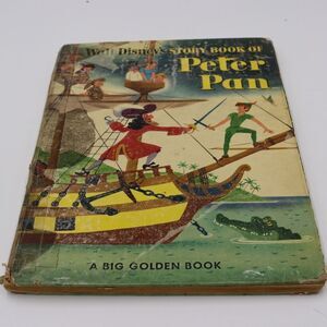 Walt Disney Storybook Of Peter Pan Vintage 1950s Hardcover Book ROUGH